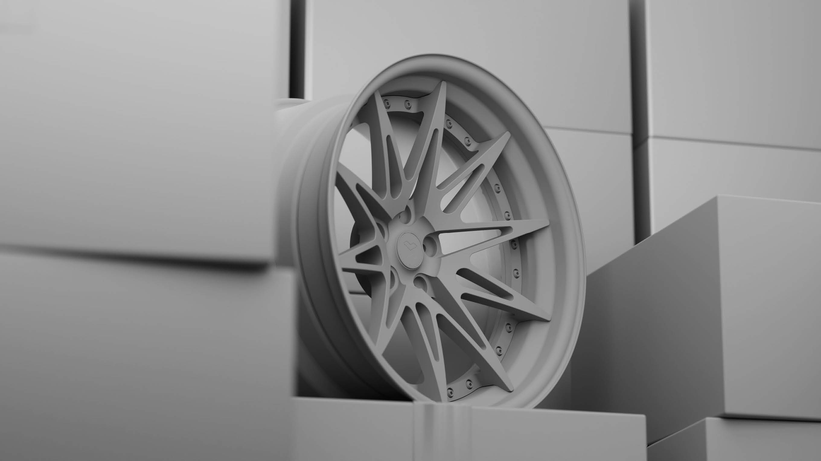 MODIO wheel clay model base render
